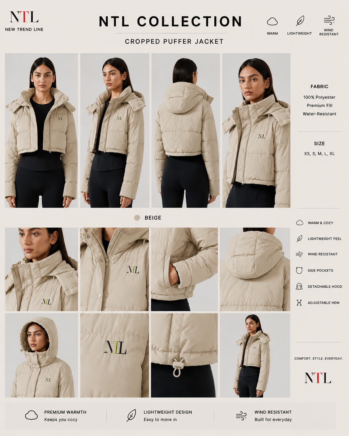 Winter crop jacket