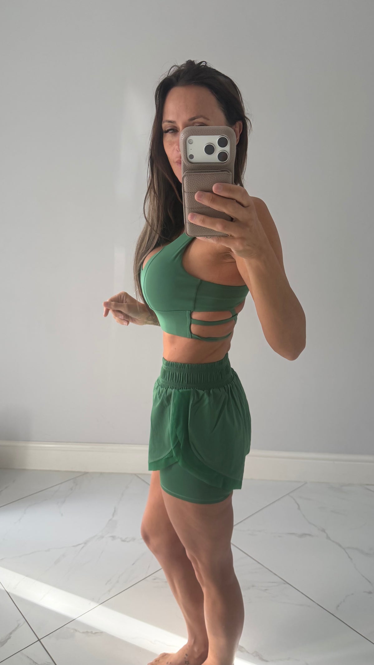 Layer shorts with strappy back vest