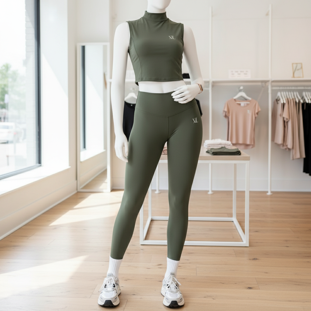 High neck & leggings yoga set