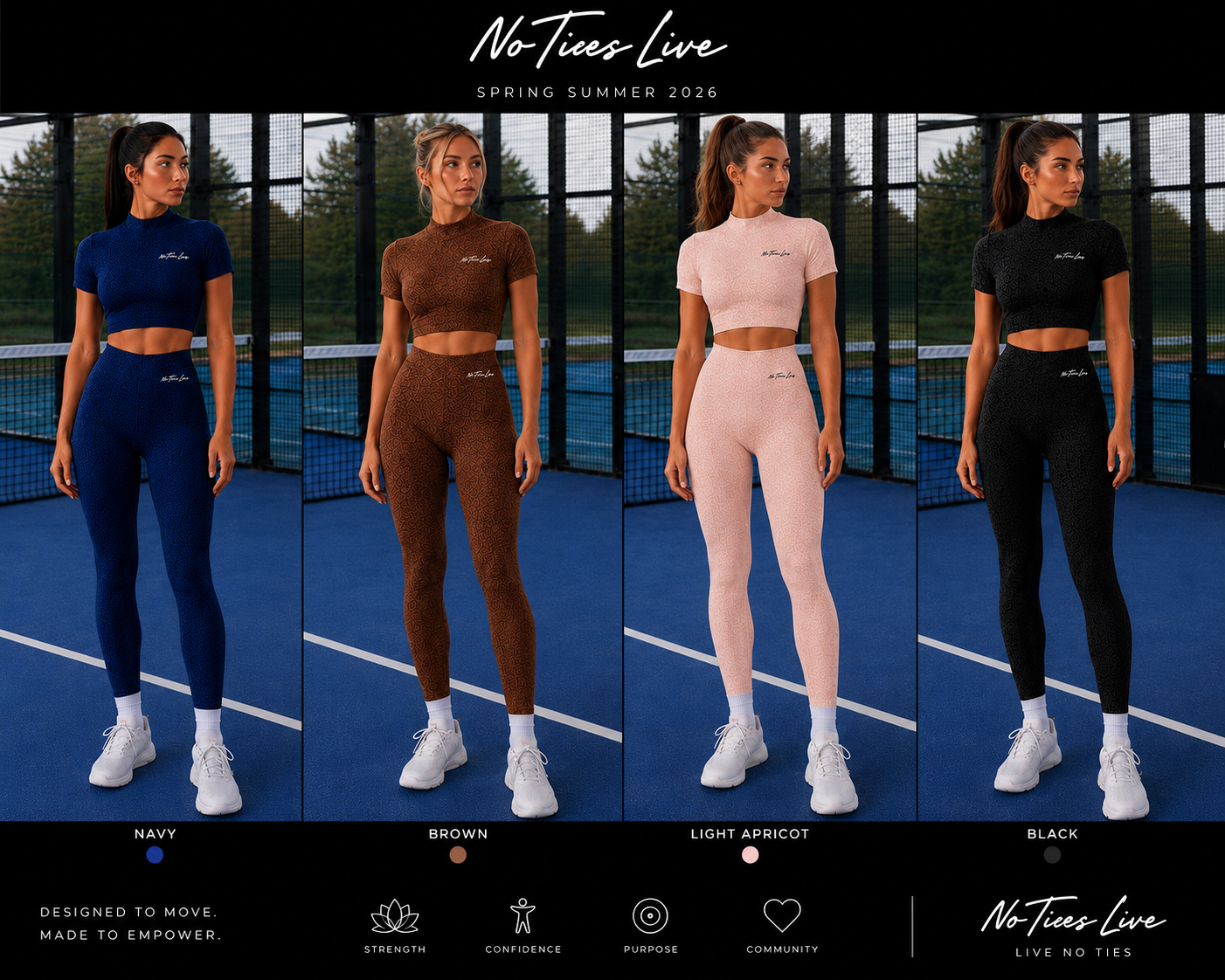 Aeria core Embossed crop & legging set