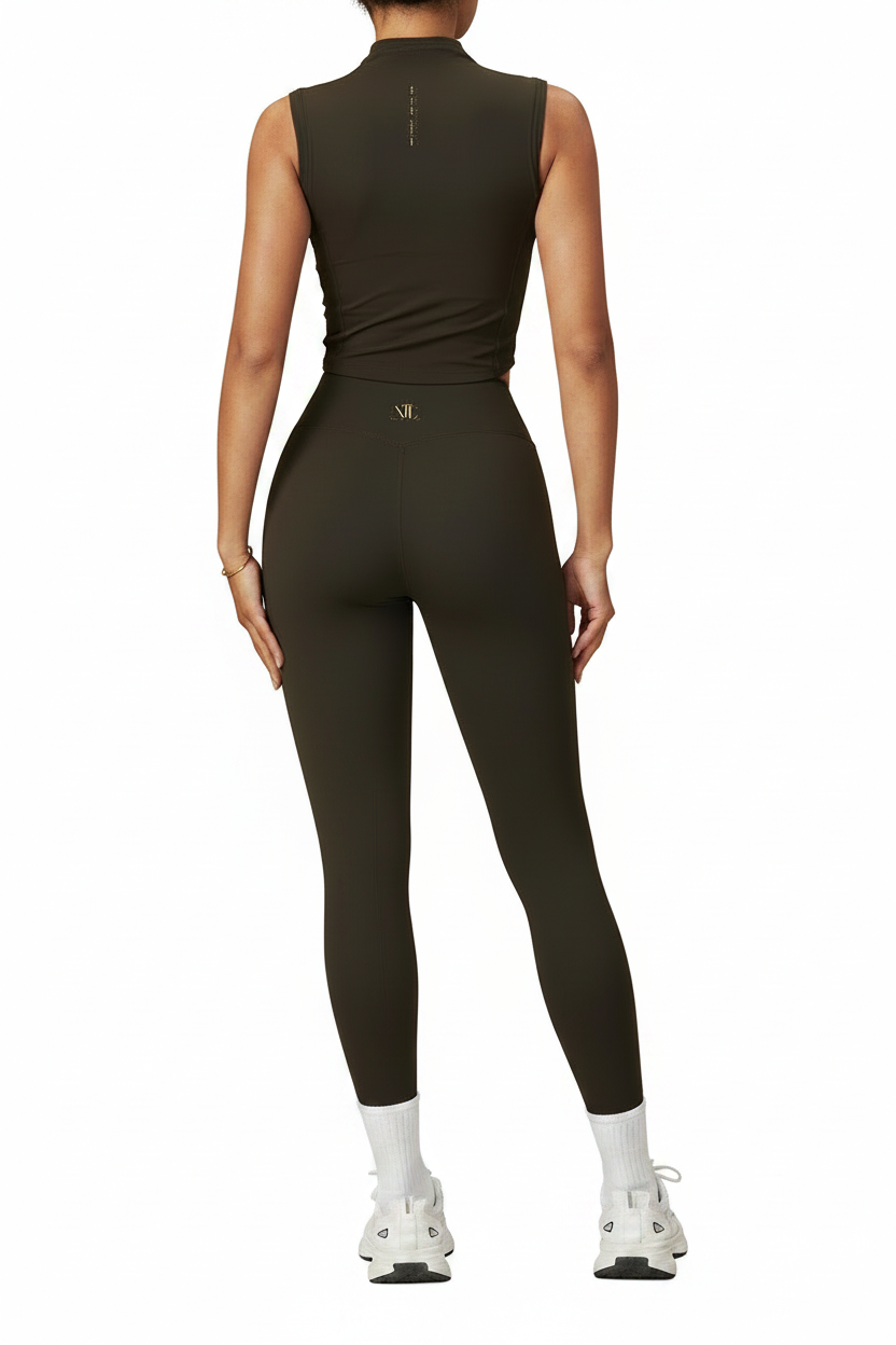 High neck & leggings yoga set