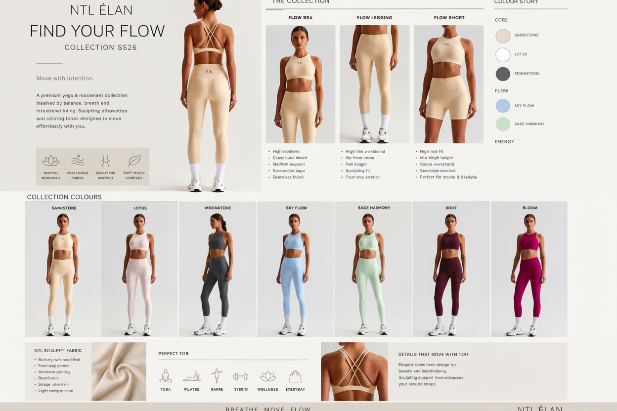 Elan back trap top, high waisted yoga set
