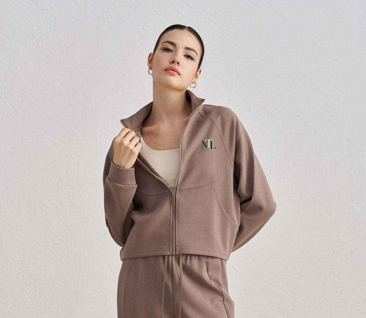 Stand collar yoga jacket