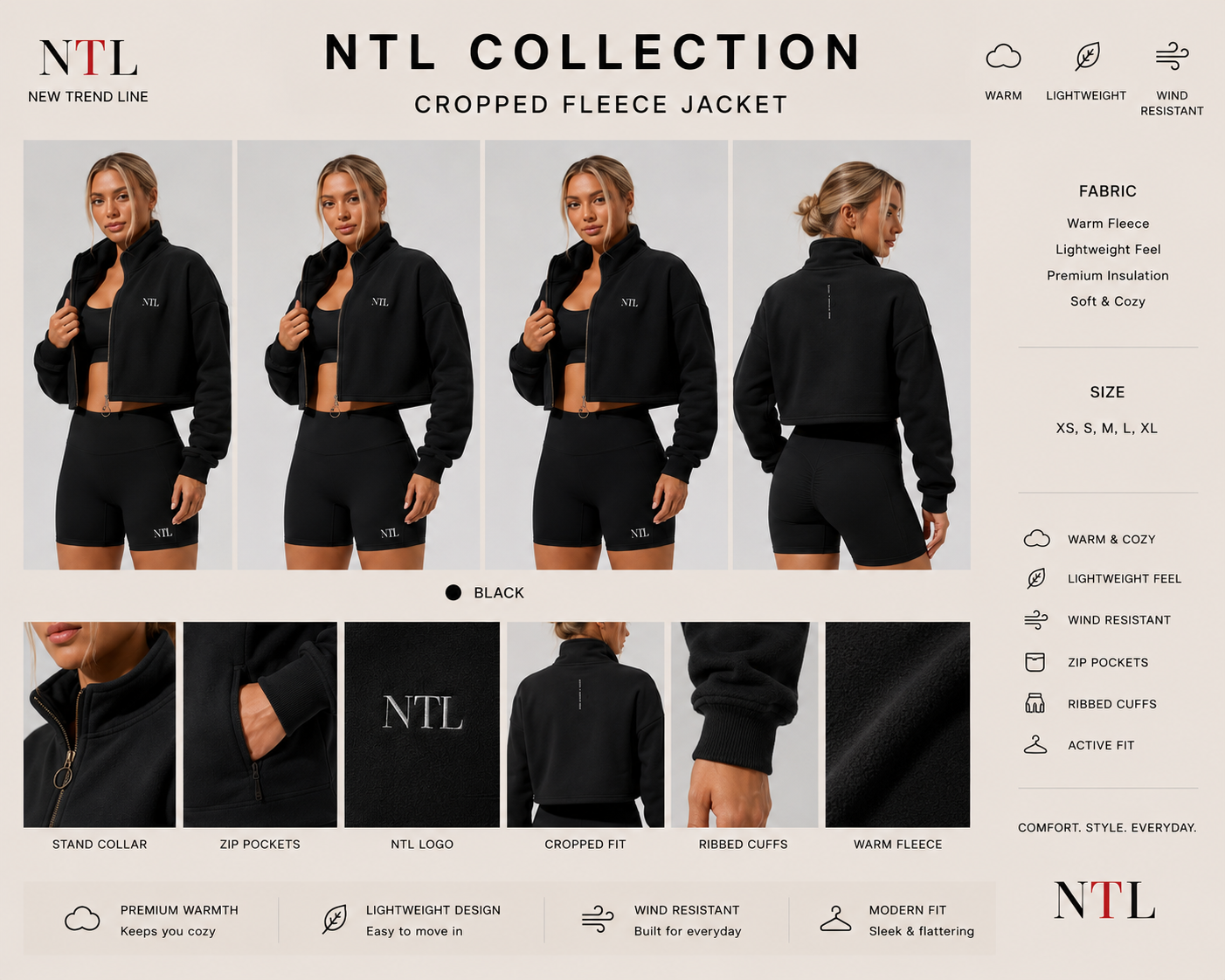 Yoga crop jacket