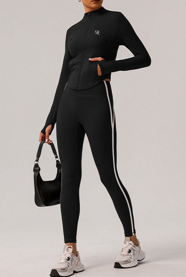 Yoga leggings and sports jacket set