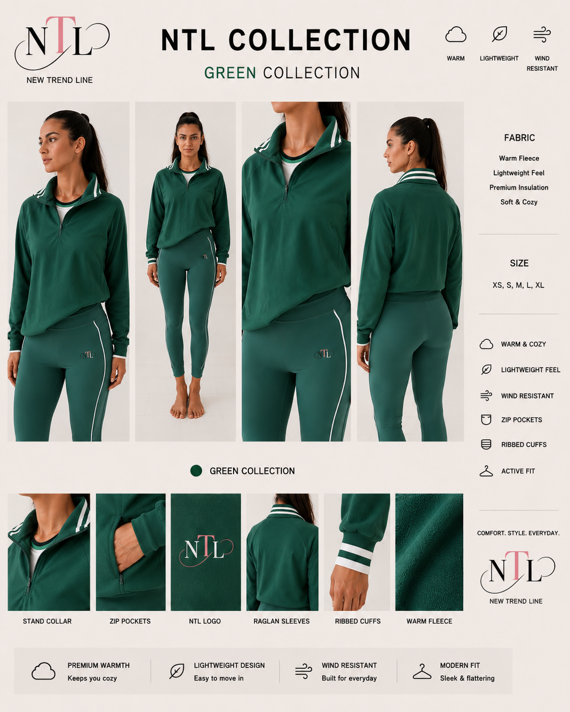 Half zip drawstring jacket