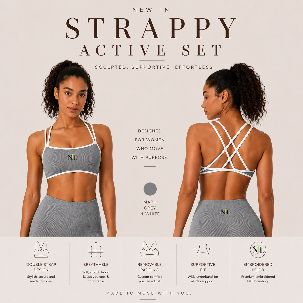 Ribbed style yoga vest