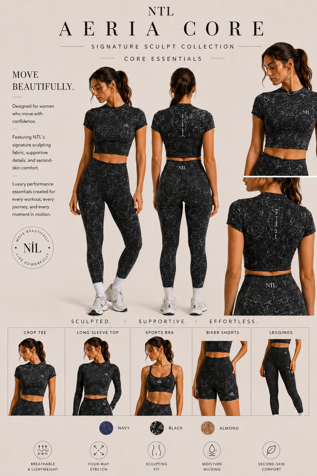 Aeria Embossed leggings