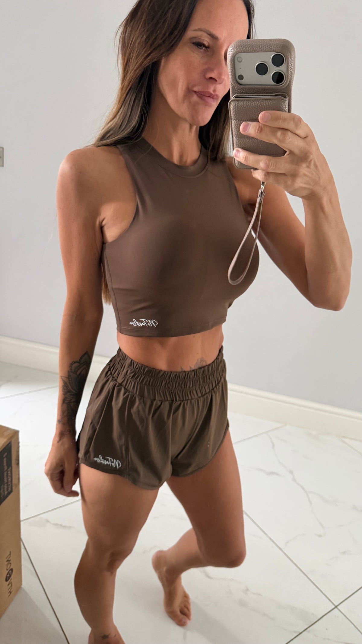 Running short and matching vest set