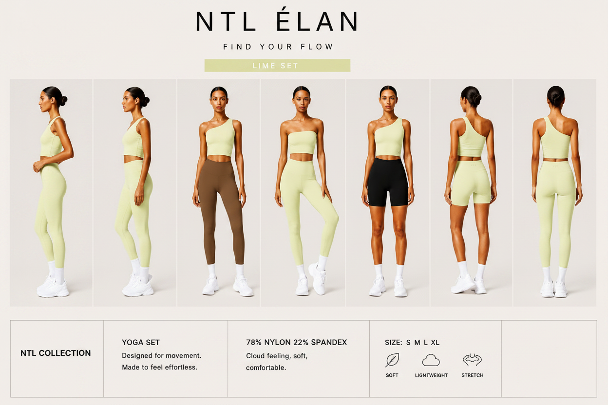 One shoulder top & leggings yoga suit