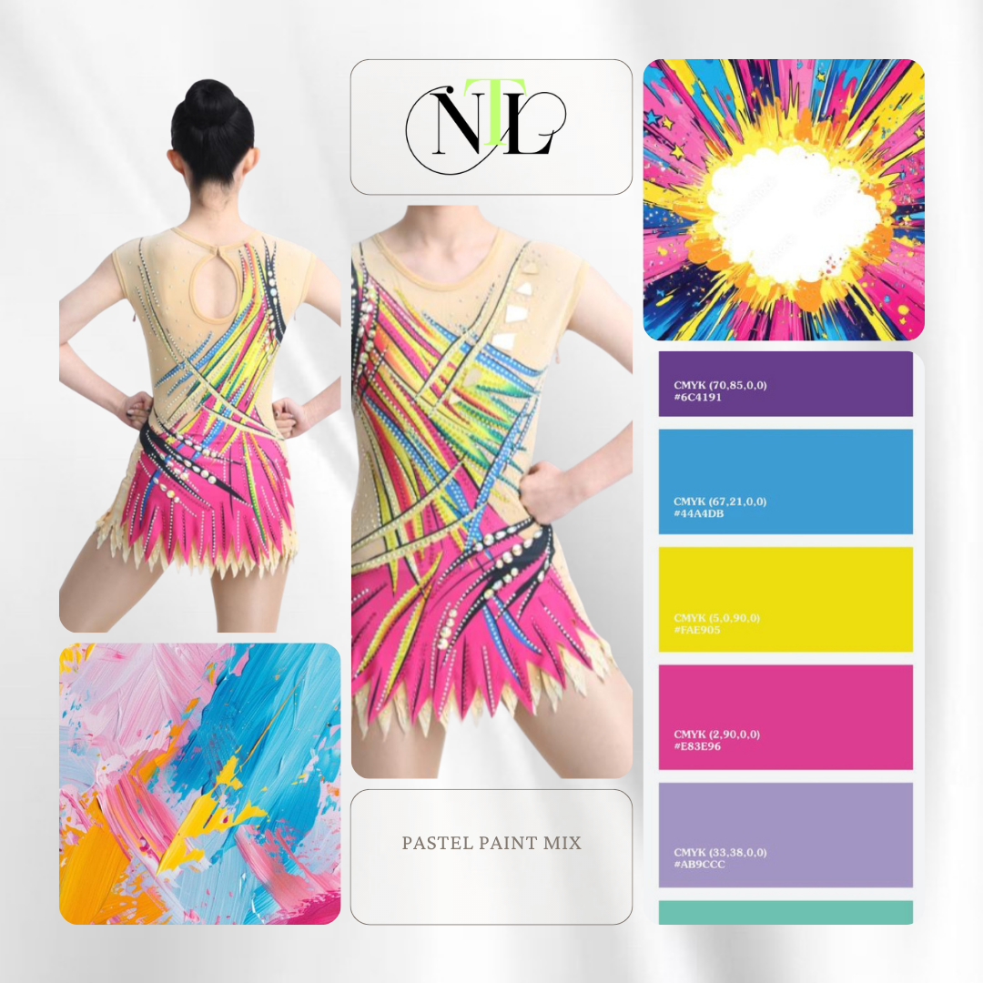 Colour paint mix leotard