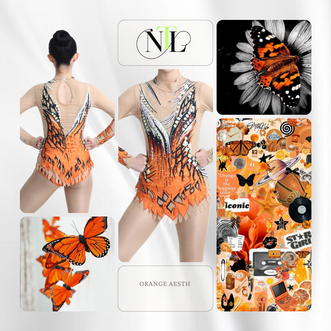 Orange aesthetic leotard