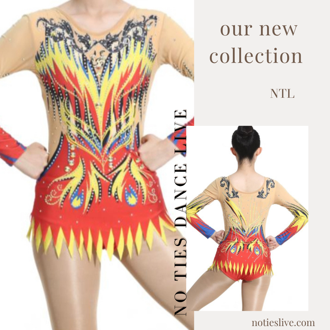 Yellow, blue red circus mix leotard