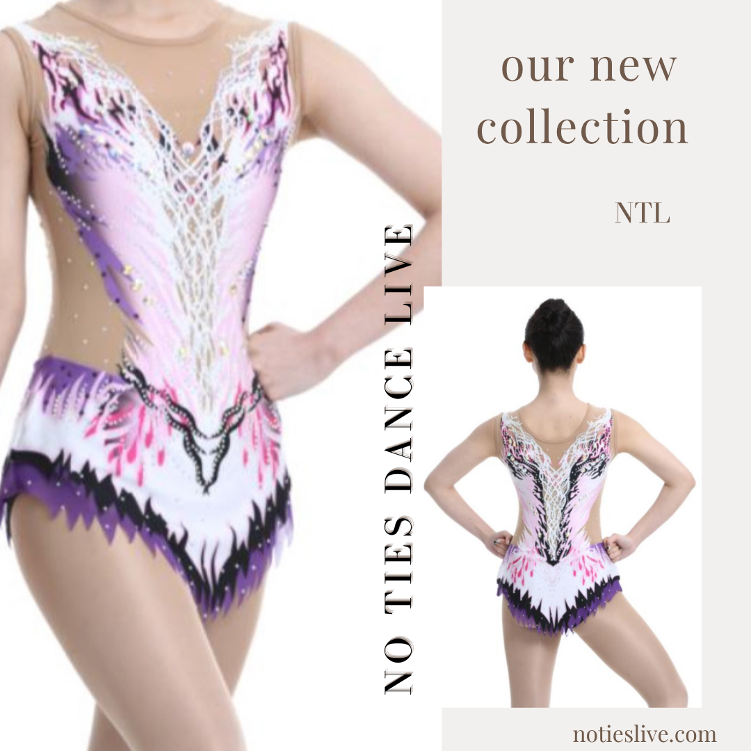 Soft lilac mix and purple mix leotard