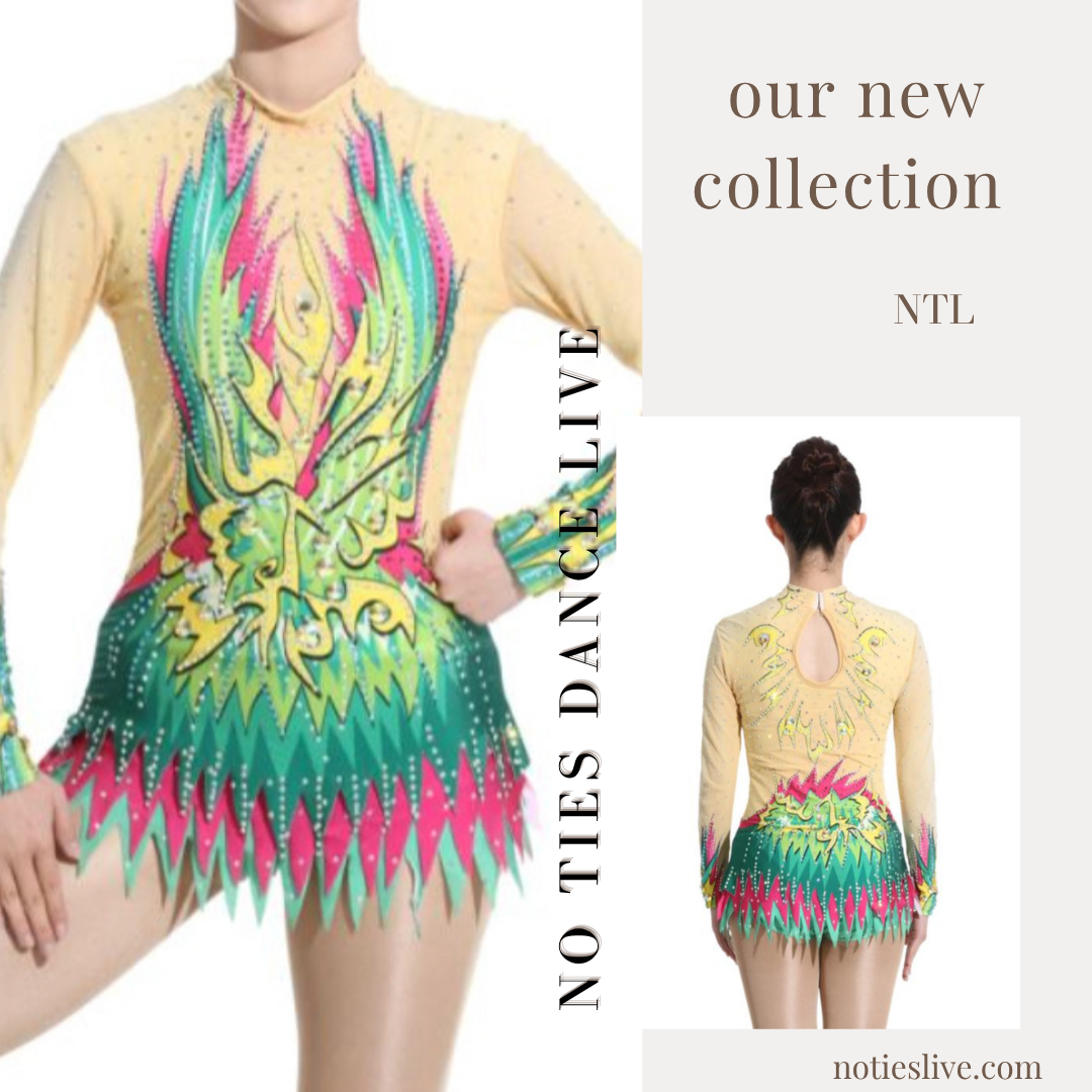 Green and pink mix leotard