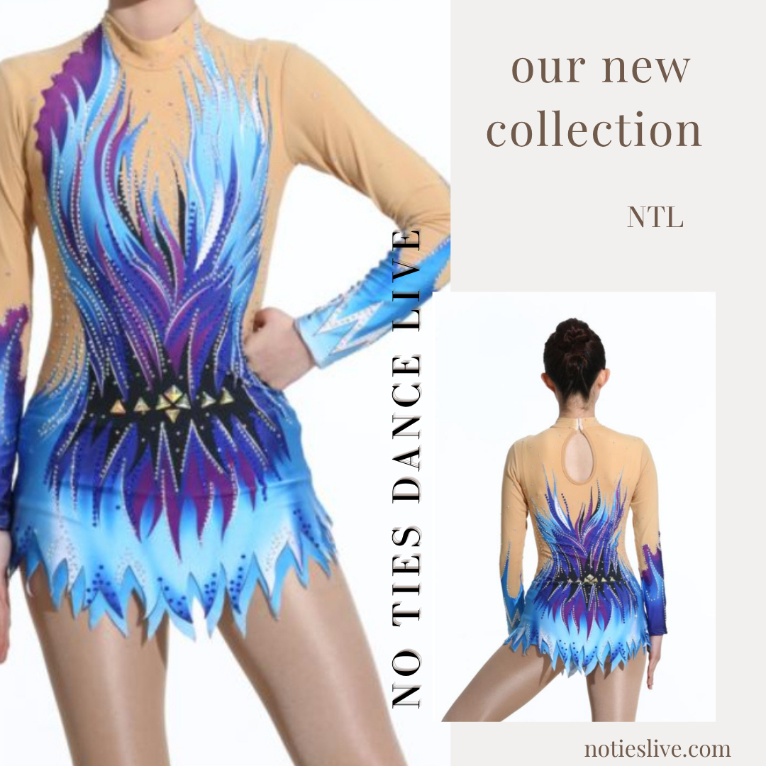 Blue leotard to purple mix leotard