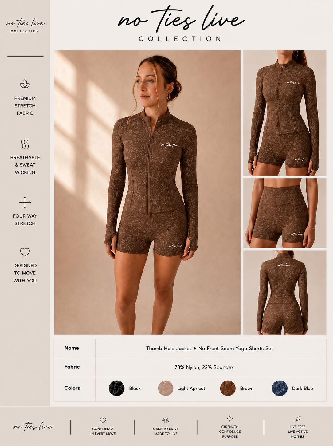 Embossed jacket and short set