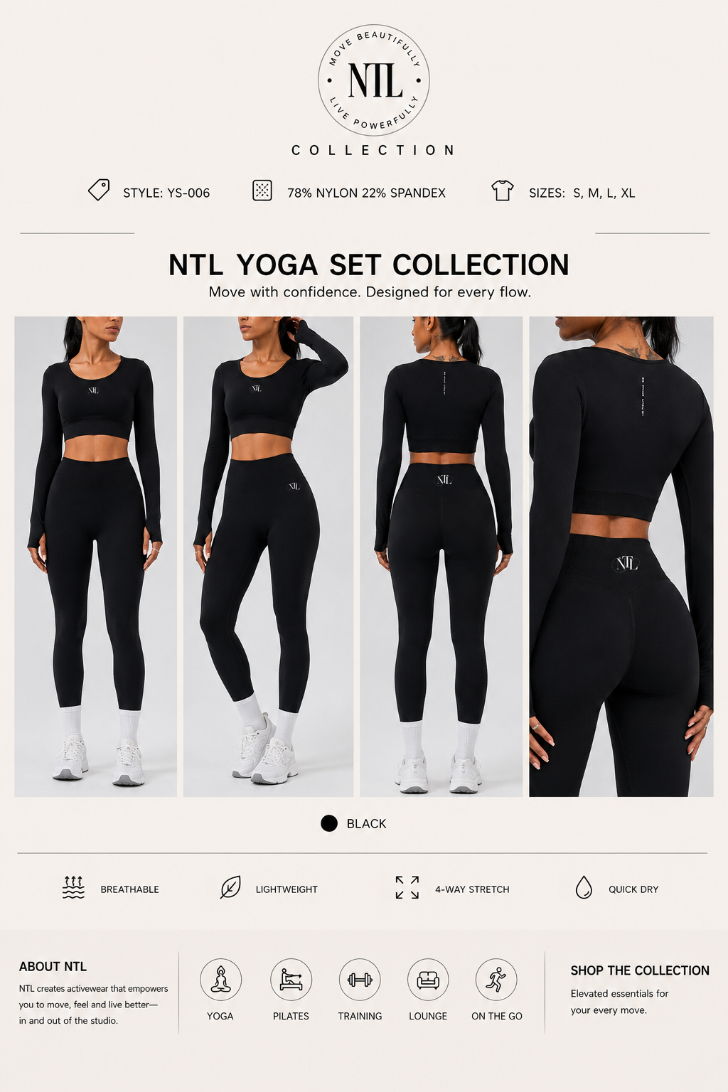 Long sleeve yoga set