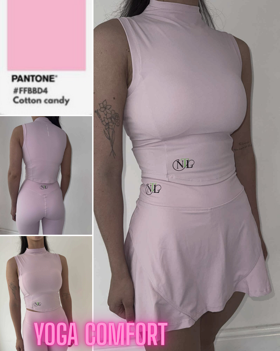 High neck & leggings yoga set