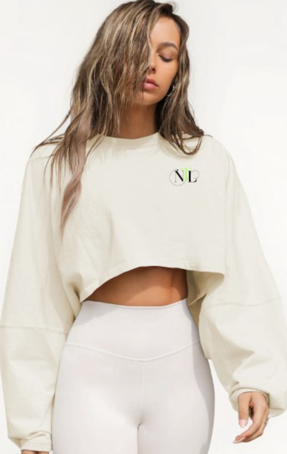 NTL slouch shoulder crop jumper