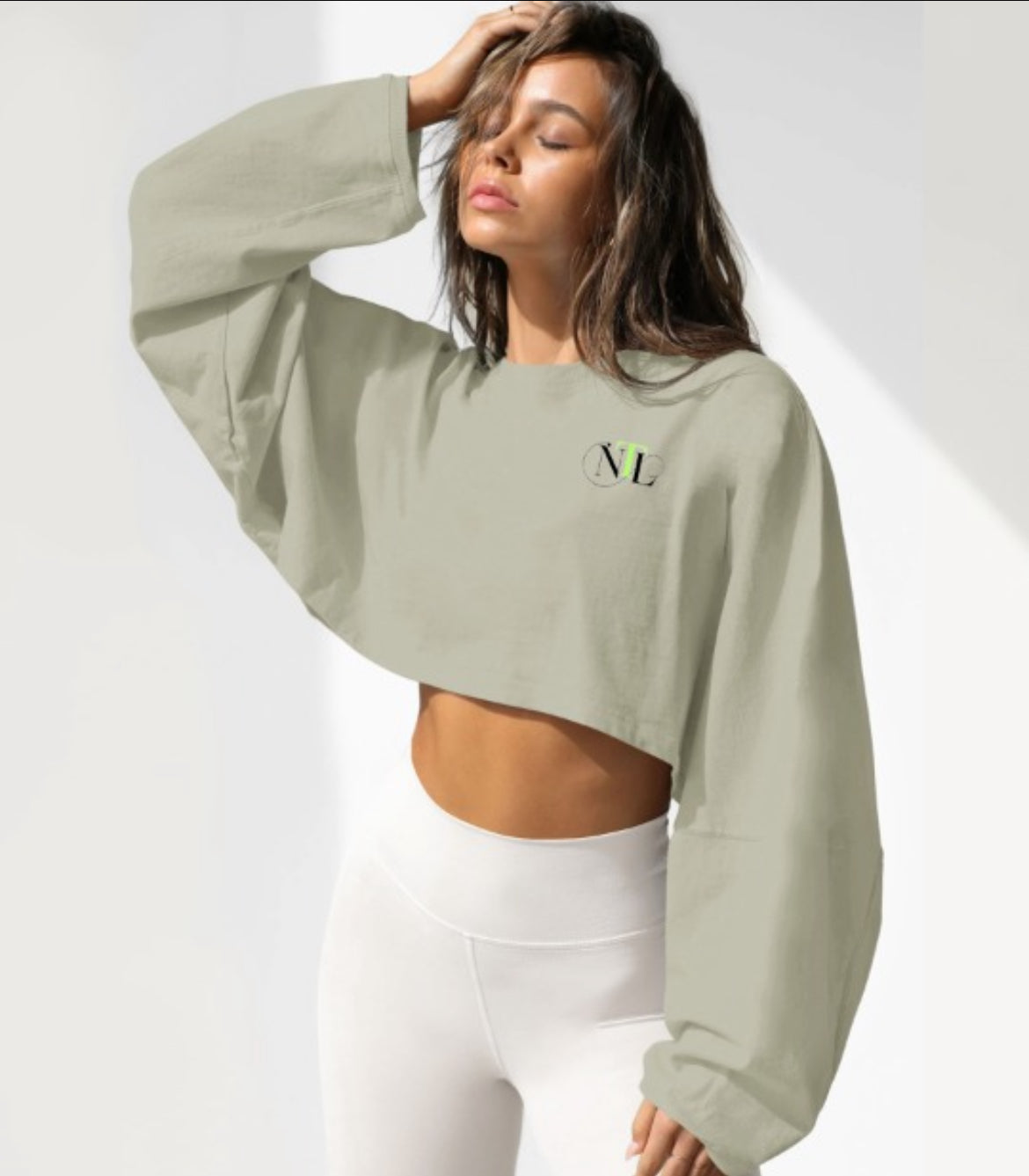 NTL slouch shoulder crop jumper