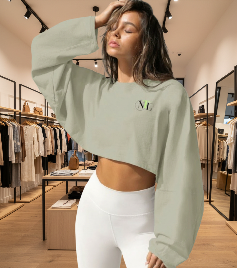 NTL slouch shoulder crop jumper