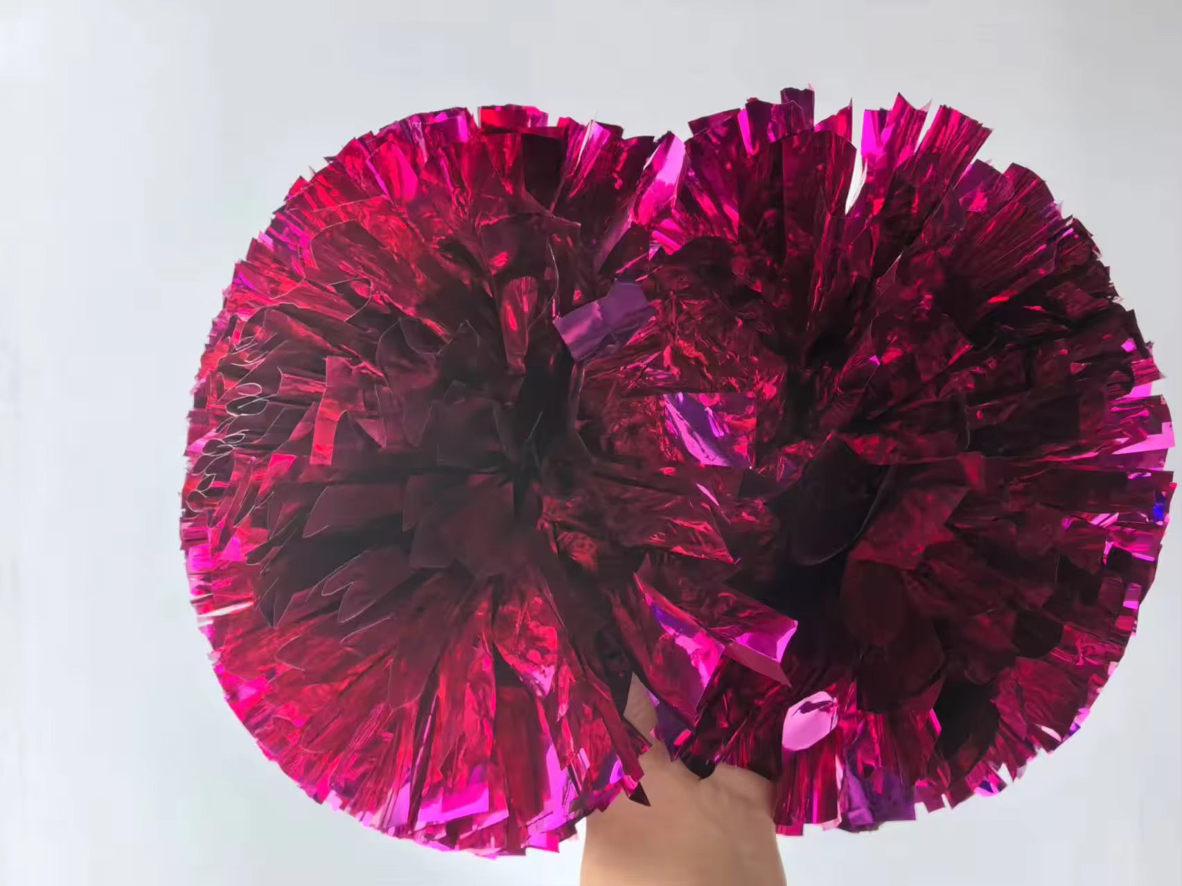 Hot pink metallic Pom Pom 4 inches