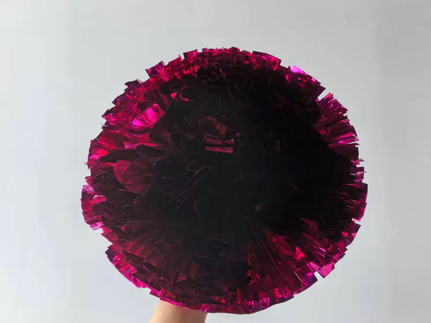 Hot pink metallic Pom Pom 4 inches