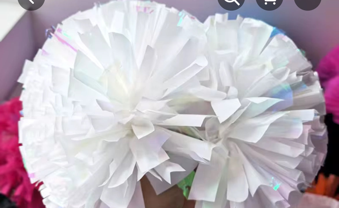 Winter white shakers / pom-poms