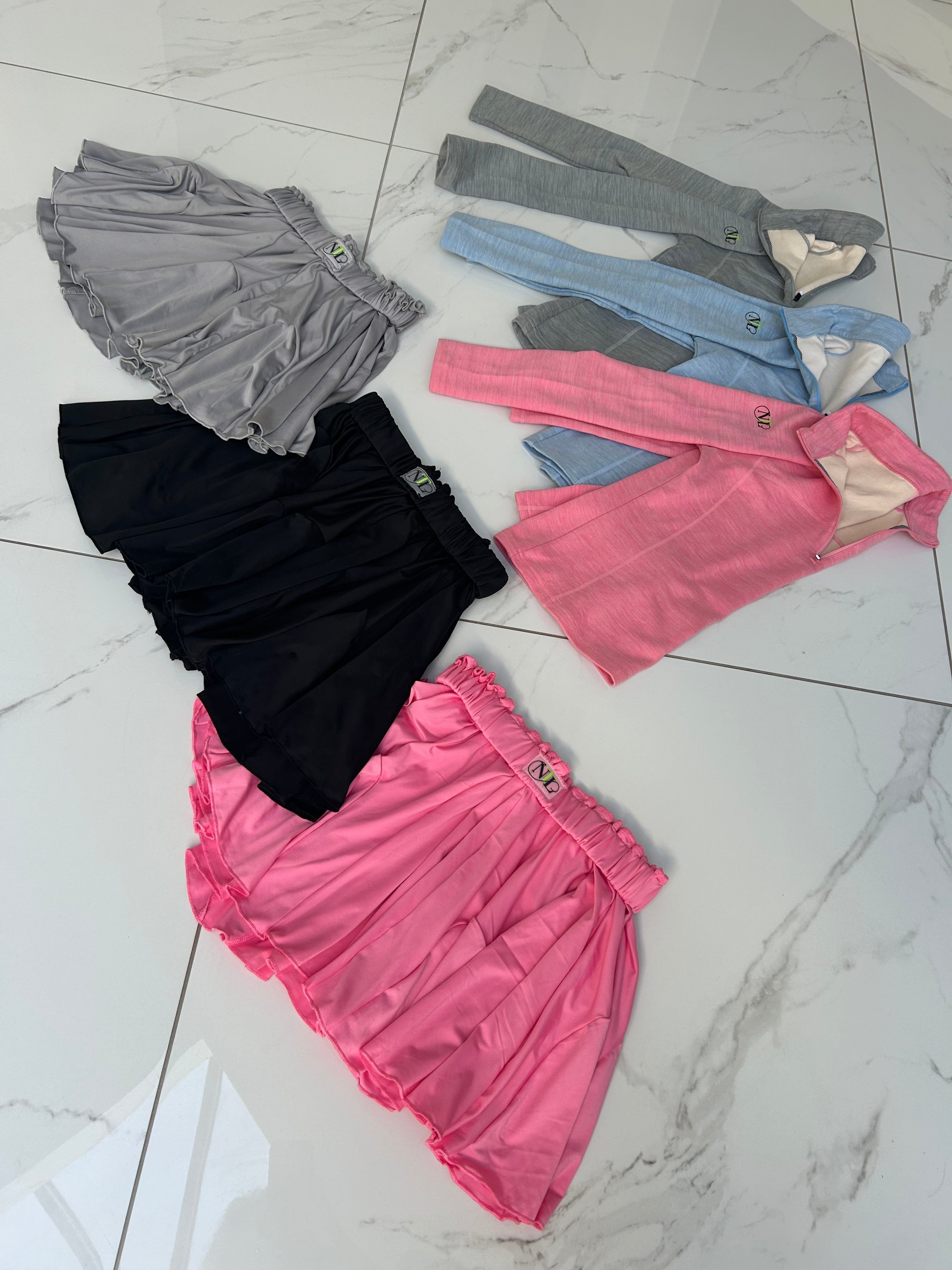 Full flare detail skirt set