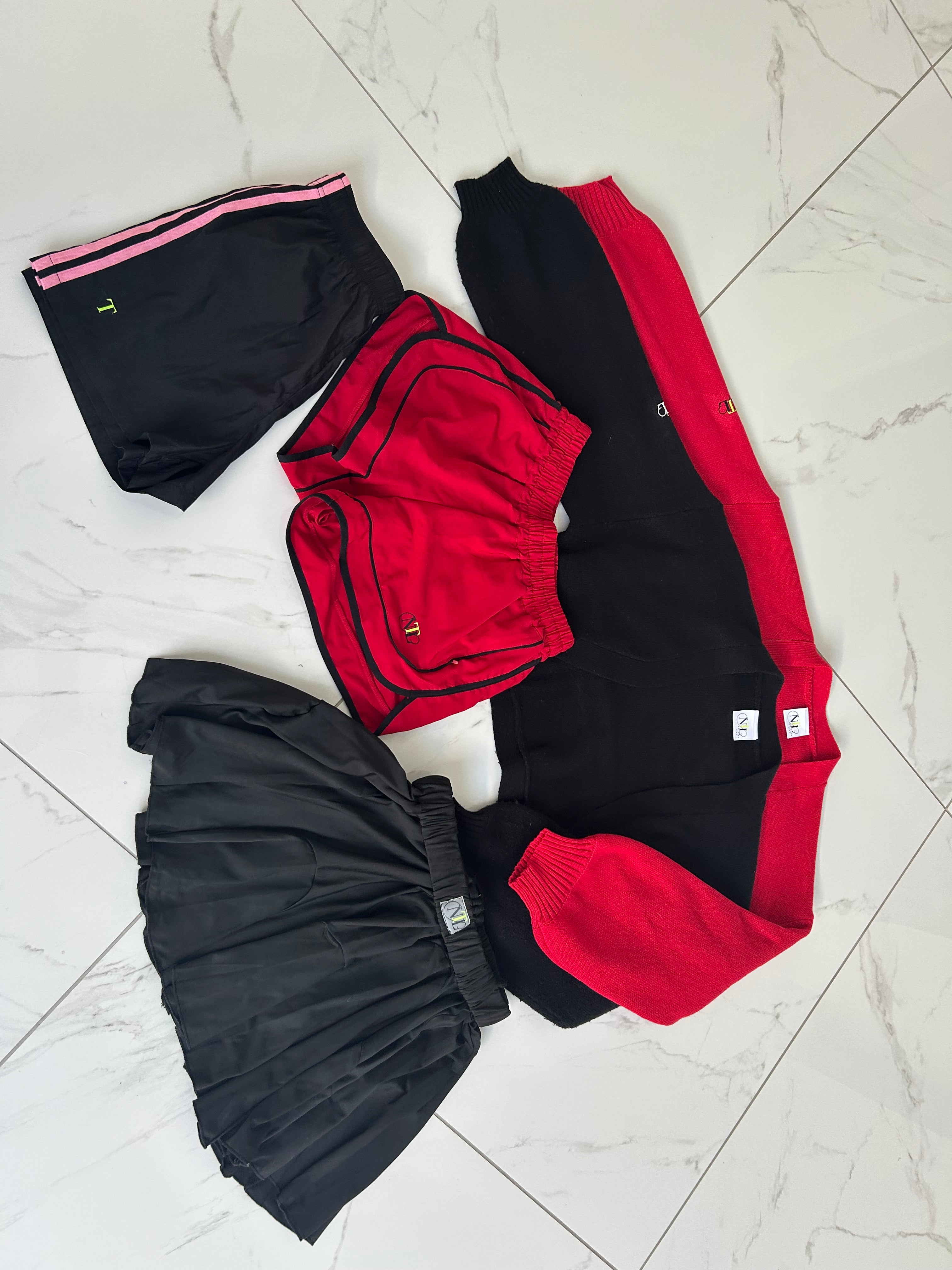 Full flare detail skirt set