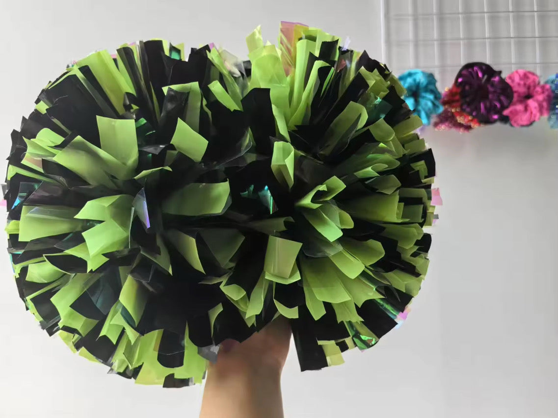 Green & black plastic shakers