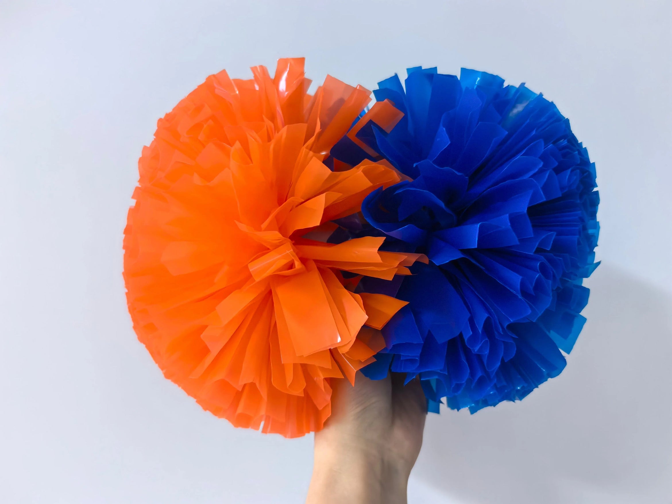 Orange and blue half and half