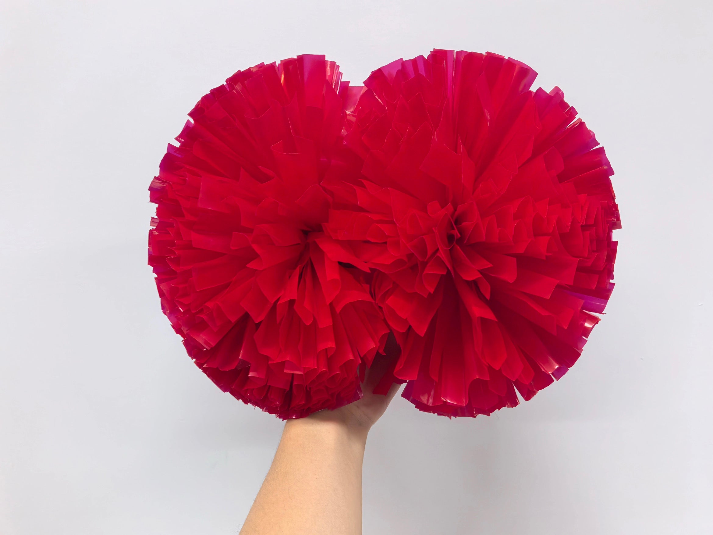 Fluffy Ruby red Pom Pom