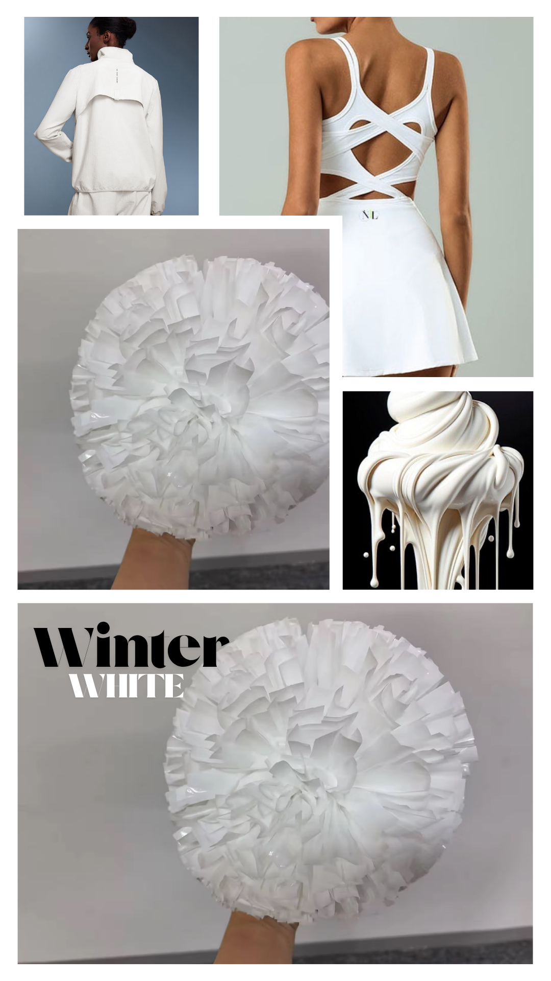 Winter white shakers / pom-poms