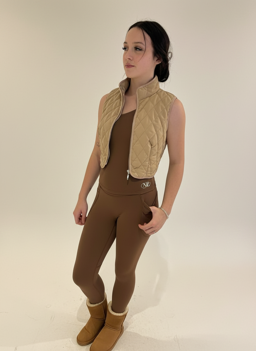 One shoulder top & leggings yoga suit