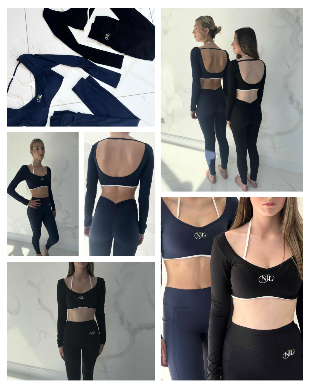 Long sleeve crop yoga suit