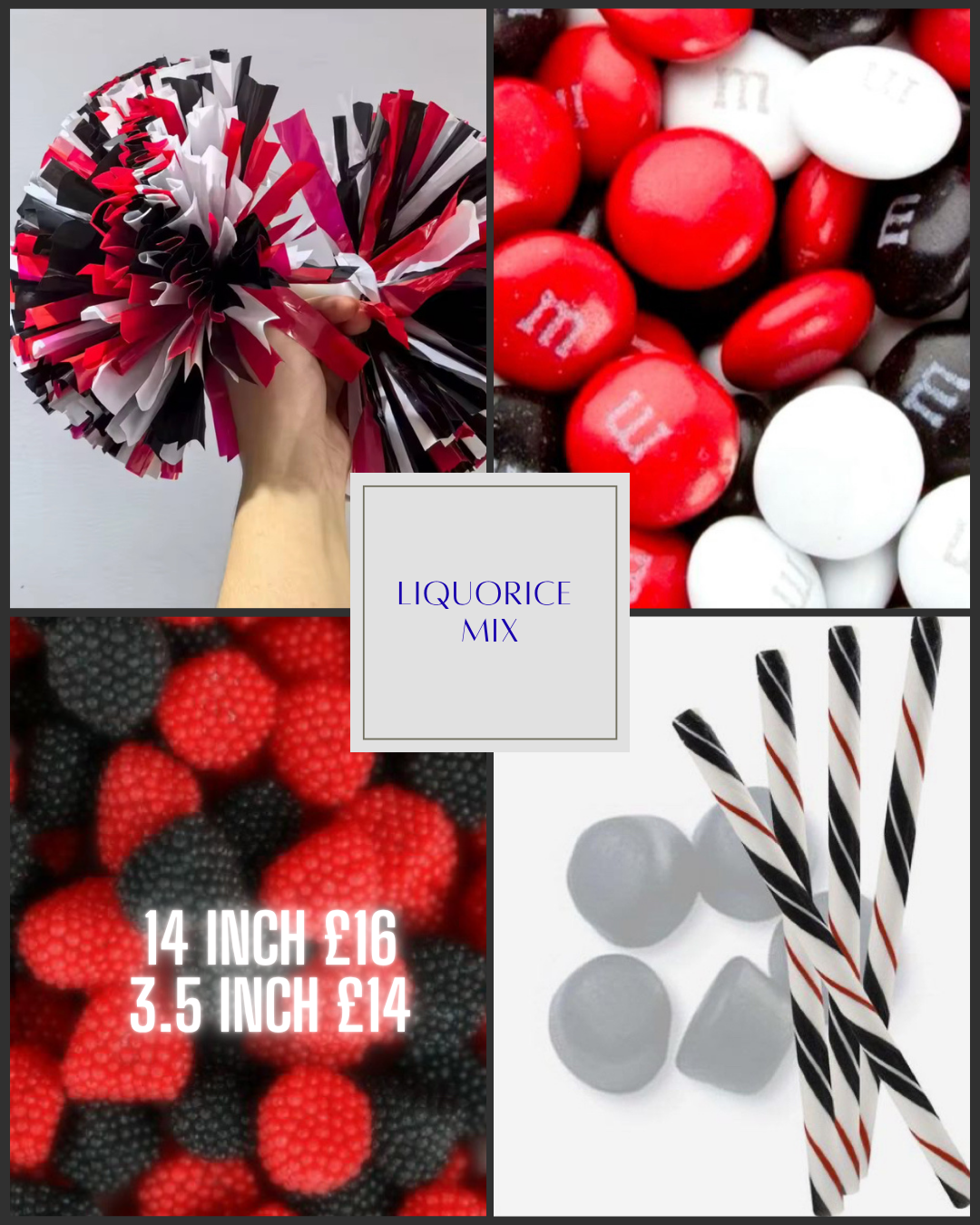 Sprinkle red black & white