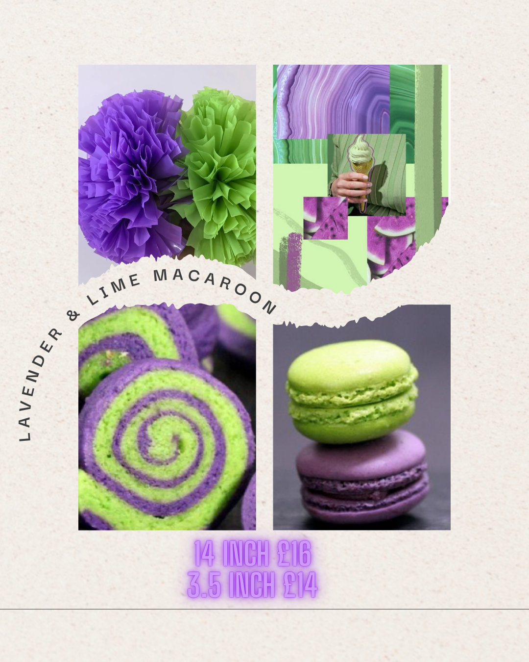 Purple and green half and half mix