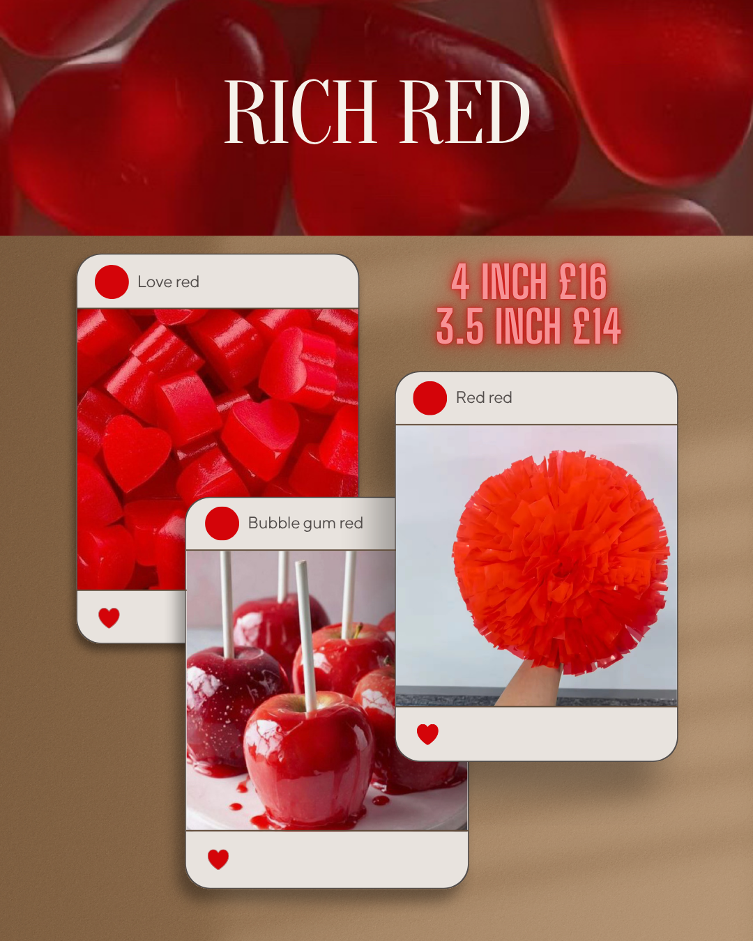 Rich red fluffy Pom Pom