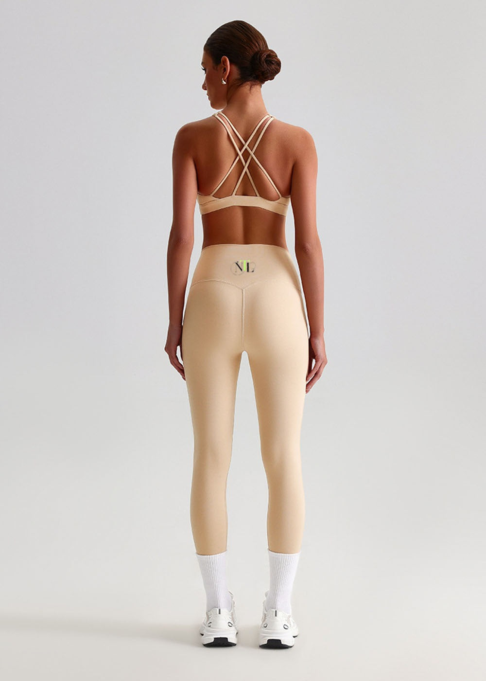Strap back top, high waisted set