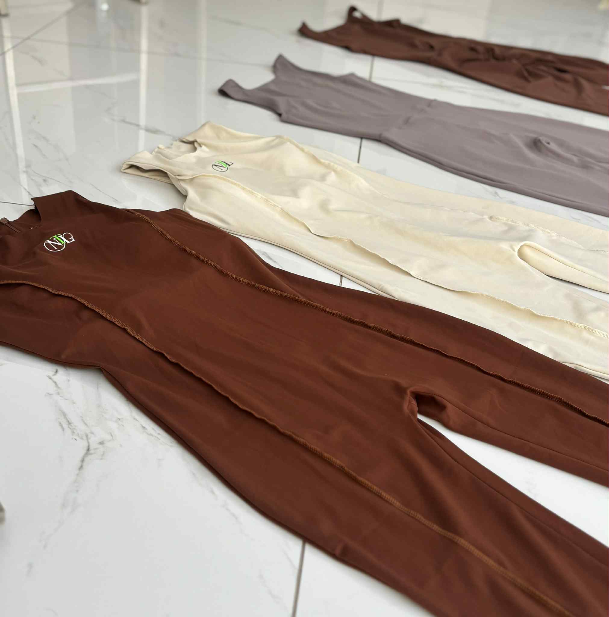 Seam detailed yoga jumpsuit