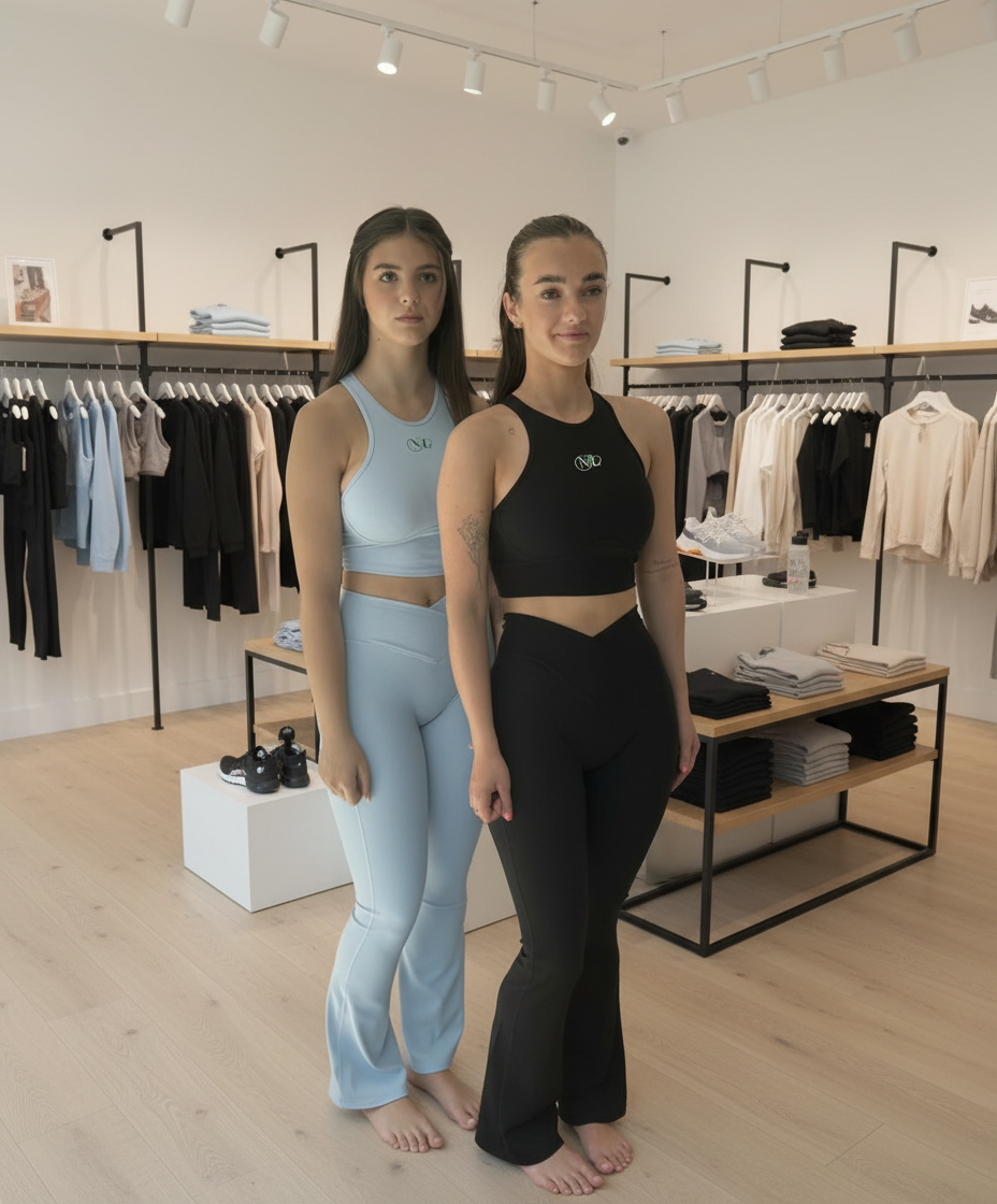 High waits v front sport set