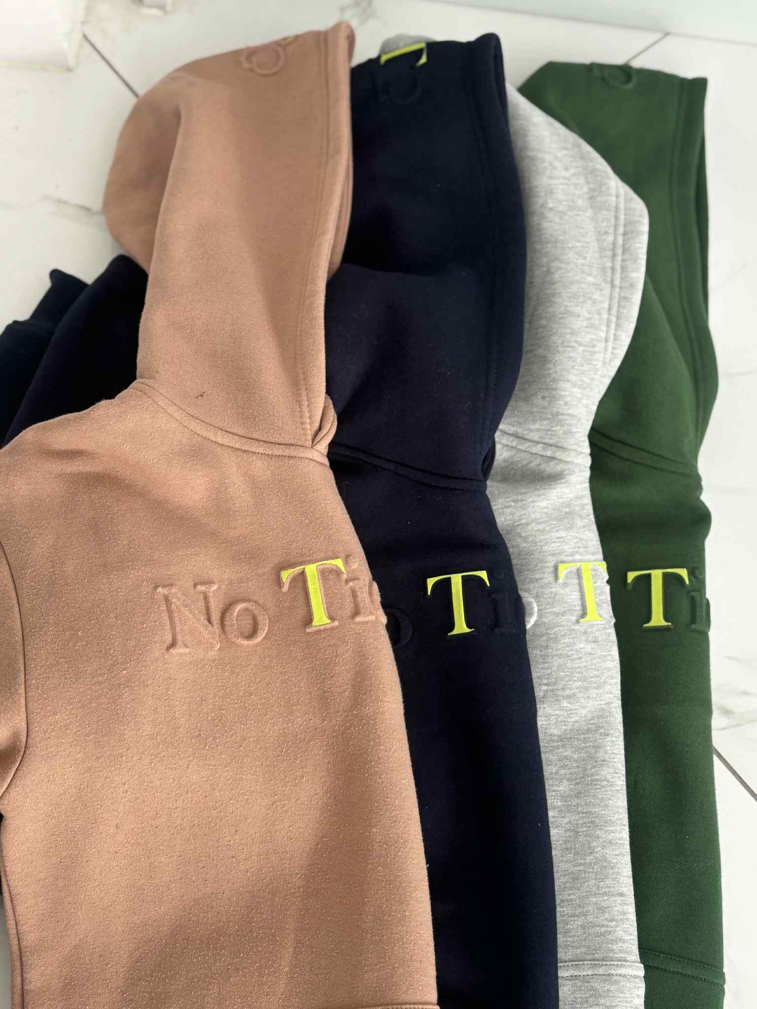 No ties live embossed hoody
