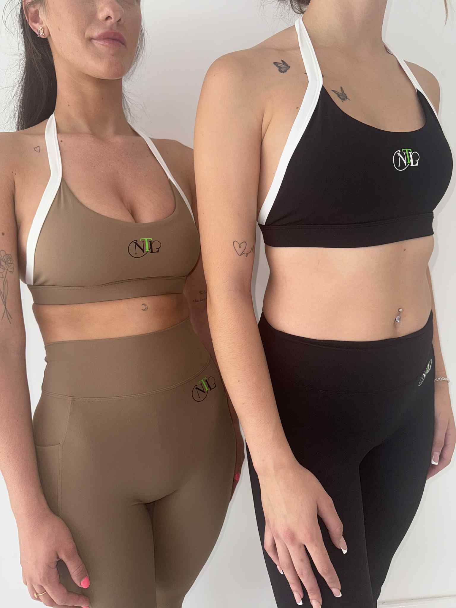 White strap yoga suit