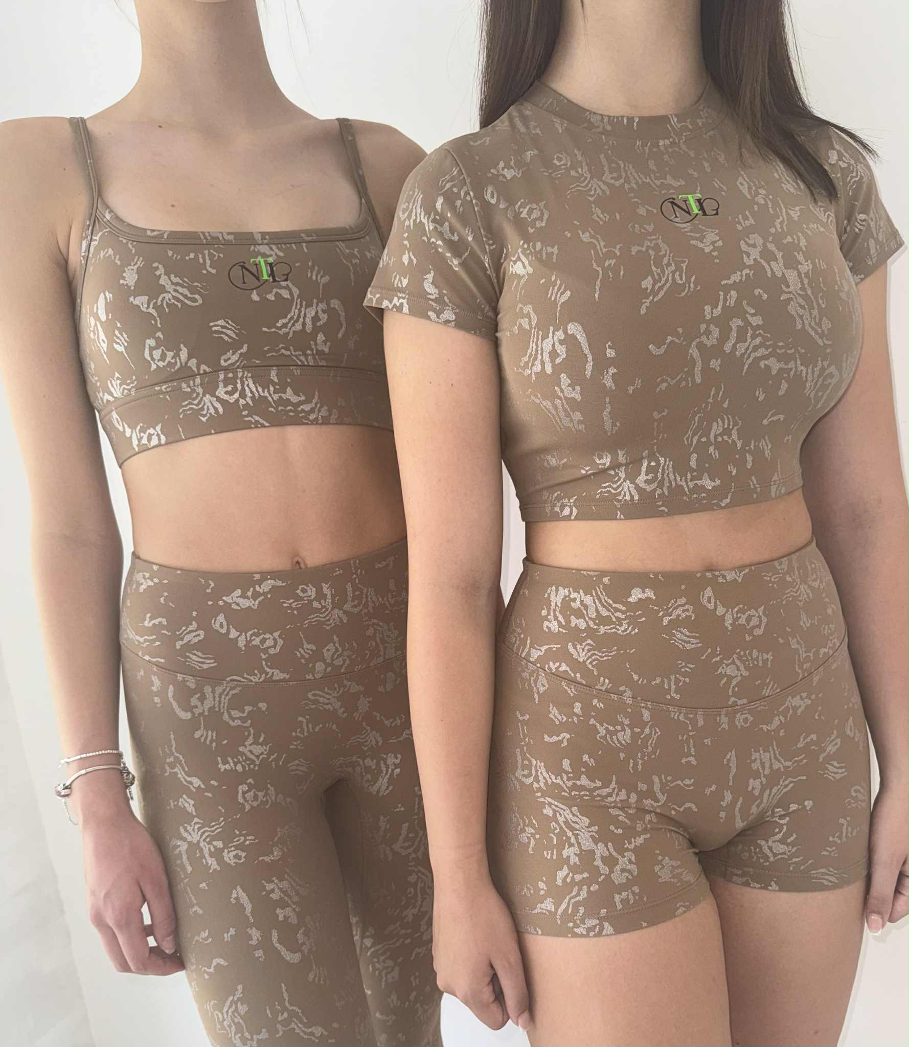 Embossed butter soft crop T-shirt