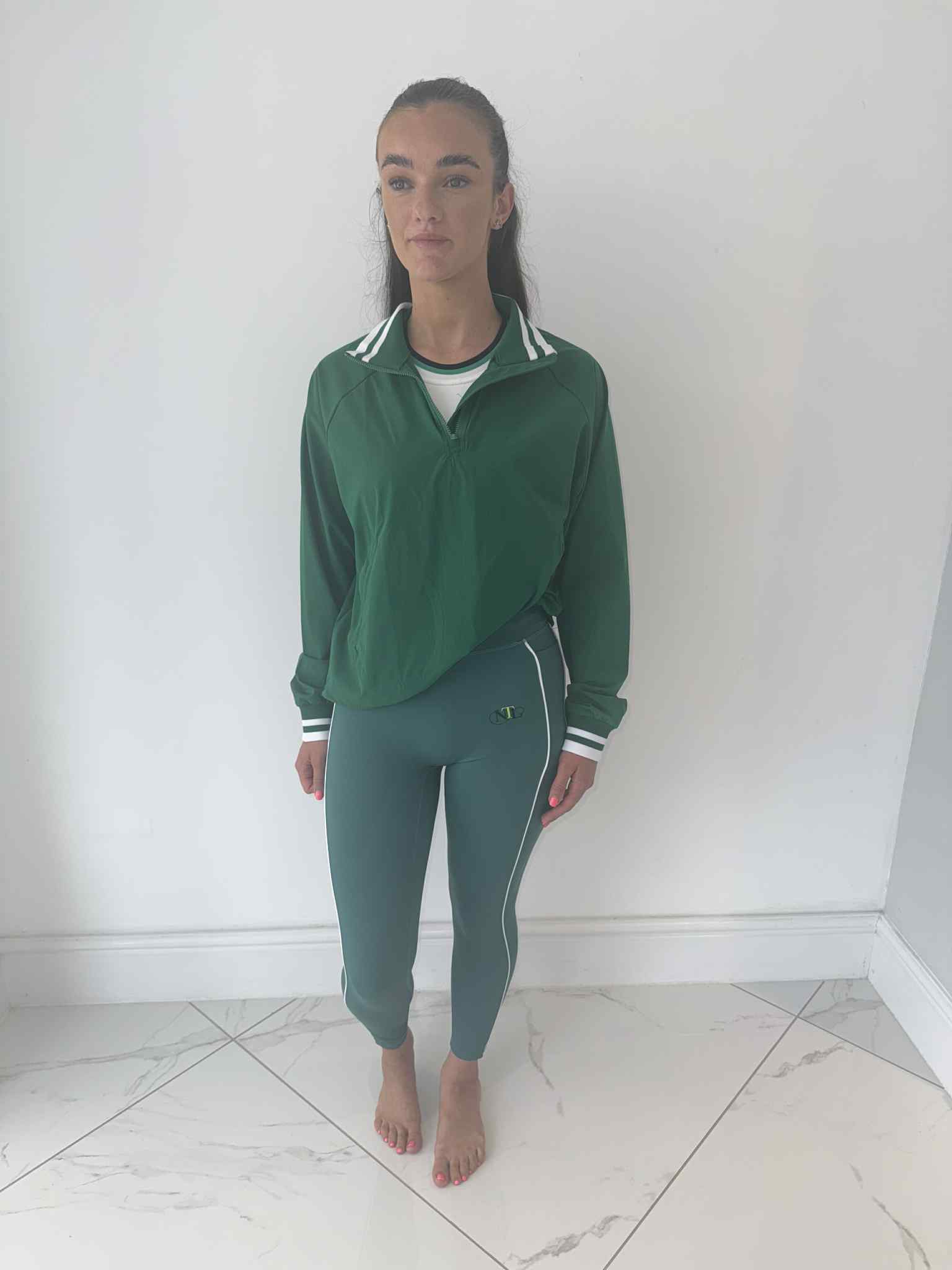 Half zip drawstring jacket