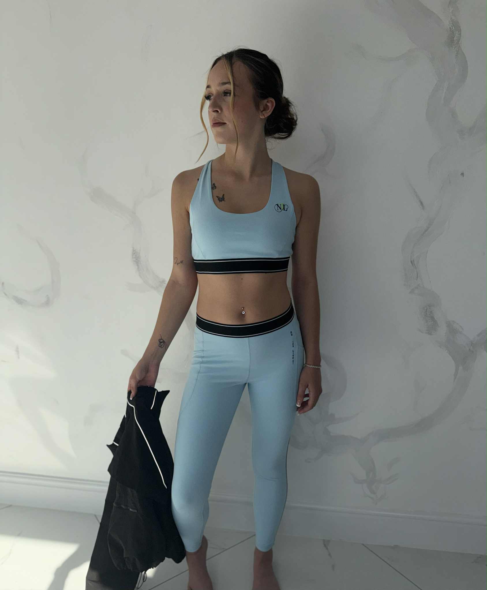 Blush blue yoga set