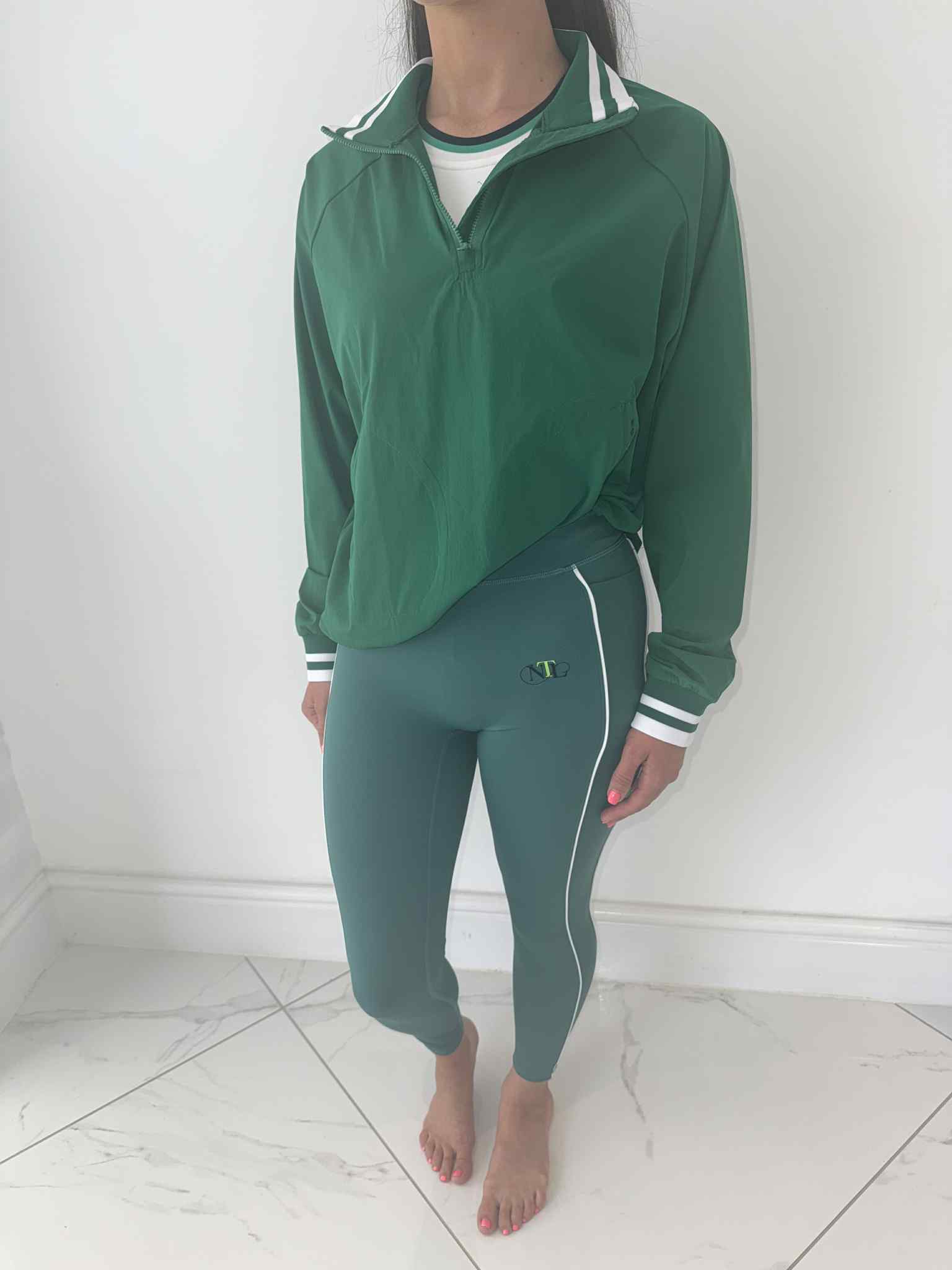 Half zip drawstring jacket