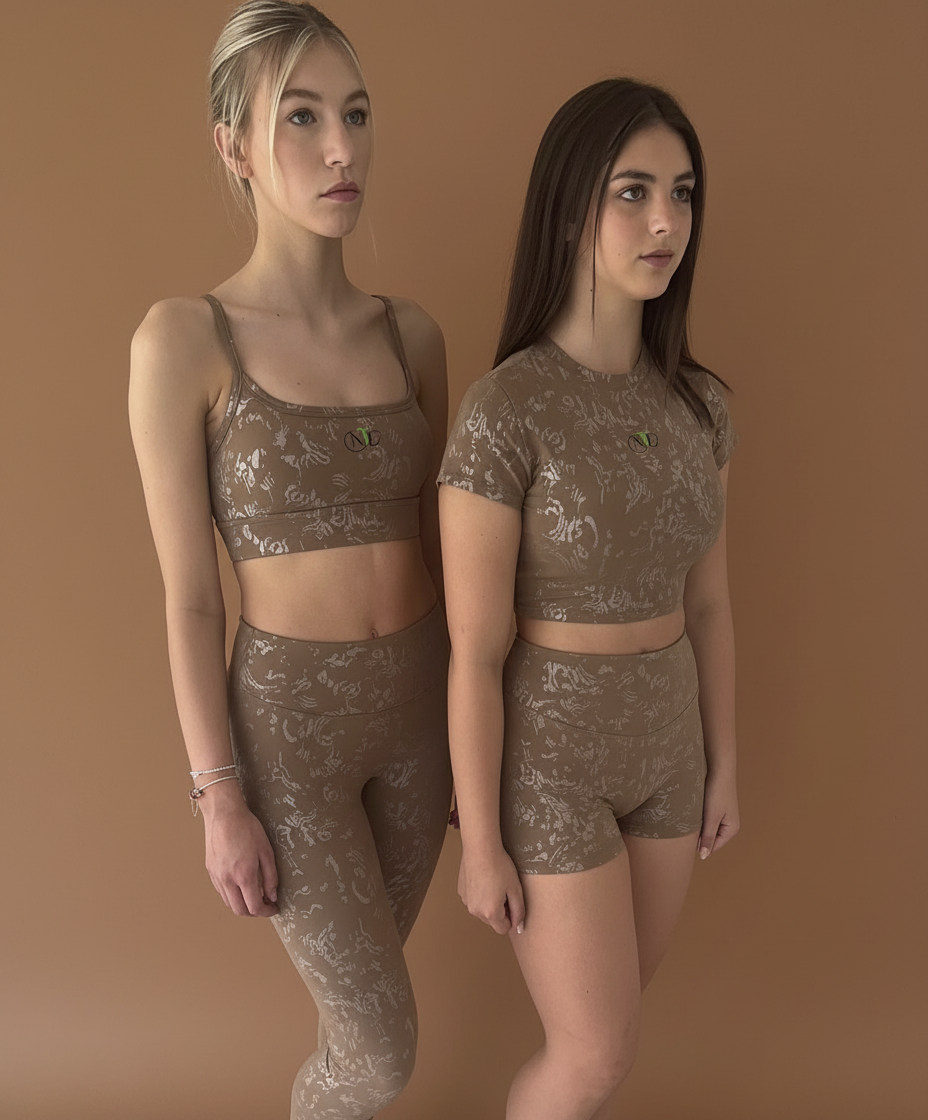 Embossed butter soft crop T-shirt